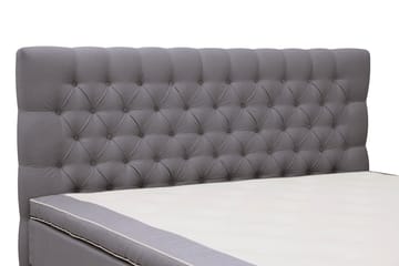 Hilton lyx Komplett Sängpaket 160x200 cm Kontinentalsäng med knappad sänggavel - Grå - Möbler - Säng - Kontinentalsäng