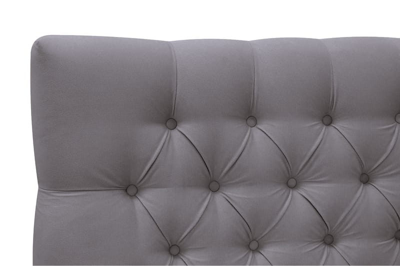 Hilton lyx Komplett Sängpaket 160x200 cm Kontinentalsäng med knappad sänggavel - Grå - Möbler - Säng - Kontinentalsäng