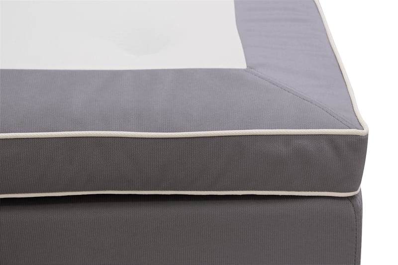 Hilton lyx Komplett Sängpaket 160x200 cm Kontinentalsäng med knappad sänggavel - Grå - Möbler - Säng - Kontinentalsäng