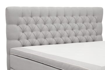 Hilton lyx Komplett Sängpaket 160x200 cm Kontinentalsäng med knappad sänggavel - Grå - Möbler - Säng - Kontinentalsäng
