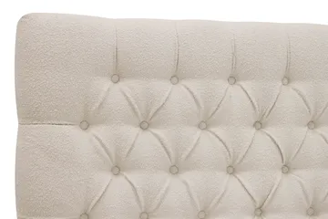 Hilton Lyx Komplett Sängpaket 160x200 cm Kontinentalsäng med knappad sänggavel i bouclé - Ivory / Bouclé - Möbler - Säng - Kontinentalsäng