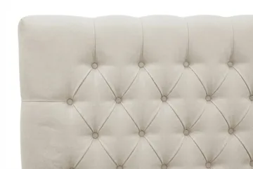 Hilton Lyx Komplett Sängpaket 160x200 cm Kontinentalsäng med knappad sänggavel i chenille - Beige - Möbler - Säng - Kontinentalsäng