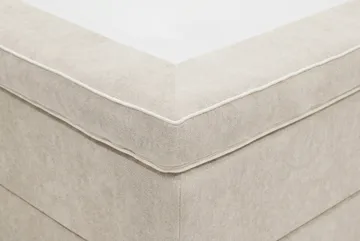 Hilton Lyx Komplett Sängpaket 160x200 cm Kontinentalsäng med knappad sänggavel i chenille - Beige - Möbler - Säng - Kontinentalsäng