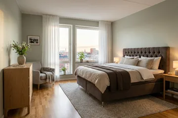 Hilton Lyx Komplett Sängpaket 160x200 cm Kontinentalsäng med knappad sänggavel i chenille - Mörkbrun - Möbler - Säng - Kontinentalsäng