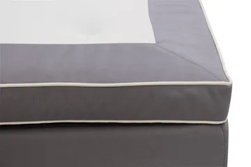 Hilton Lyx Komplett Sängpaket 160x200 cm Kontinentalsäng med knappad sänggavel i sammet - Grå / Sammet - Möbler - Säng - Kontinentalsäng