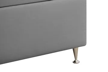 Hilton Lyx Komplett Sängpaket 160x200 cm Kontinentalsäng med knappad sänggavel i sammet - Ljusgrå / Sammet - Möbler - Säng - Kontinentalsäng