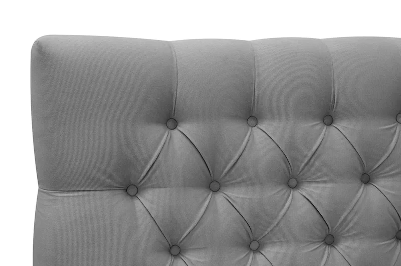 Hilton Lyx Komplett Sängpaket 160x200 cm Kontinentalsäng med knappad sänggavel i sammet - Ljusgrå / Sammet - Möbler - Säng - Kontinentalsäng