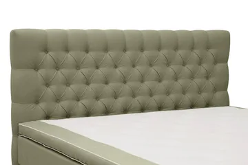 Hilton Lyx Komplett Sängpaket 160x200 cm Kontinentalsäng med knappad sänggavel i sammet - Olivgrön / Sammet - Möbler - Säng - Kontinentalsäng