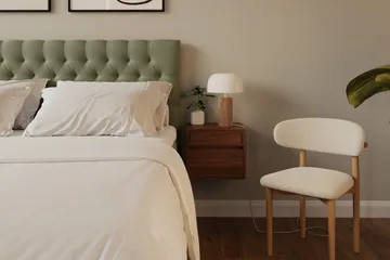 Hilton Lyx Komplett Sängpaket 160x200 cm Kontinentalsäng med knappad sänggavel i sammet - Olivgrön / Sammet - Möbler - Säng - Kontinentalsäng