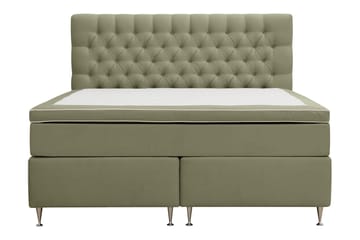Hilton lyx Komplett Sängpaket 160x200 cm Kontinentalsäng med knappad sänggavel i sammet