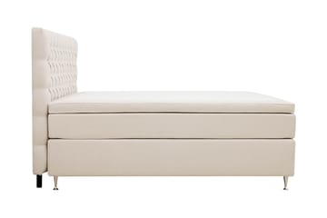 Hilton lyx Komplett Sängpaket 160x200 cm Kontinentalsäng med knappad sänggavel - Ljusbeige - Möbler - Säng - Kontinentalsäng