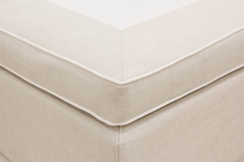 Hilton lyx Komplett Sängpaket 160x200 cm Kontinentalsäng med knappad sänggavel - Ljusbeige - Möbler - Säng - Kontinentalsäng