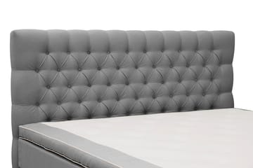 Hilton lyx Komplett Sängpaket 160x200 cm Kontinentalsäng med knappad sänggavel - Ljusgrå - Möbler - Säng - Kontinentalsäng