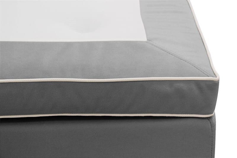Hilton lyx Komplett Sängpaket 160x200 cm Kontinentalsäng med knappad sänggavel - Ljusgrå - Möbler - Säng - Kontinentalsäng