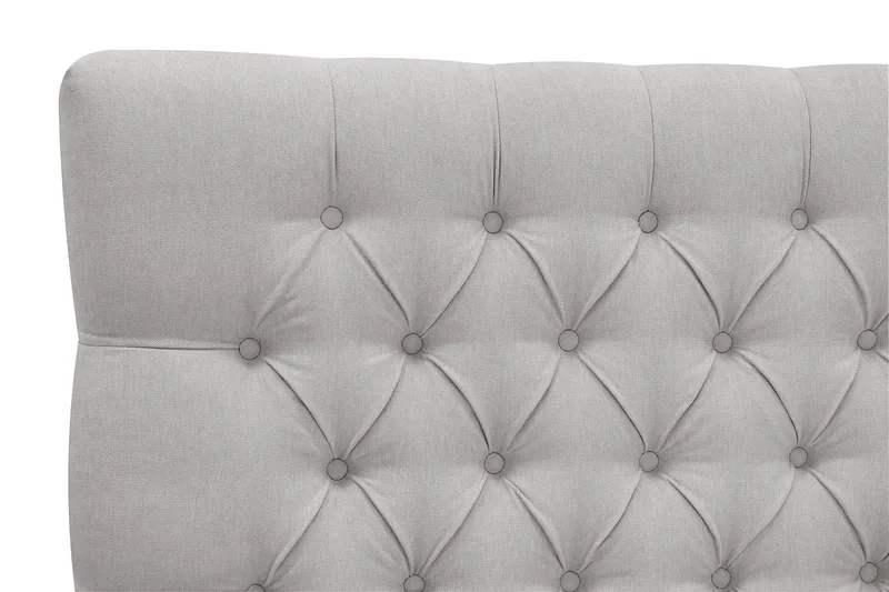 Hilton Lyx Komplett Sängpaket 180x200 cm Kontinentalsäng med knappad sänggavel - Grå - Möbler - Säng - Kontinentalsäng