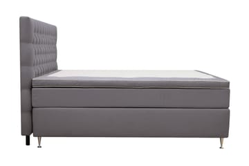 Hilton lyx Komplett Sängpaket 180x200 cm Kontinentalsäng med knappad sänggavel - Grå - Möbler - Säng - Kontinentalsäng
