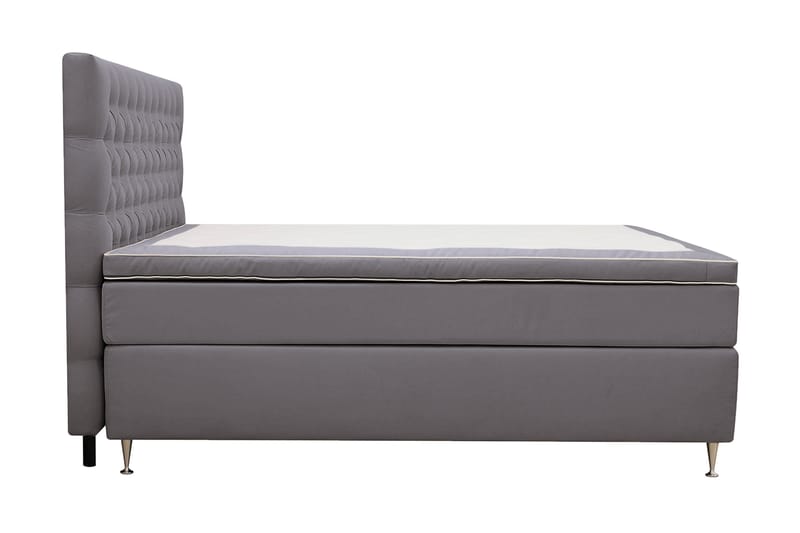 Hilton lyx Komplett Sängpaket 180x200 cm Kontinentalsäng med knappad sänggavel - Grå - Möbler - Säng - Kontinentalsäng