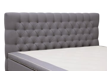 Hilton lyx Komplett Sängpaket 180x200 cm Kontinentalsäng med knappad sänggavel - Grå - Möbler - Säng - Kontinentalsäng