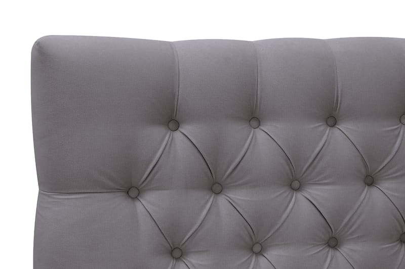 Hilton lyx Komplett Sängpaket 180x200 cm Kontinentalsäng med knappad sänggavel - Grå - Möbler - Säng - Kontinentalsäng