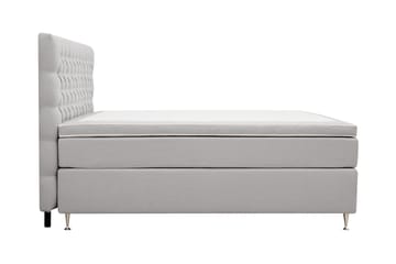 Hilton lyx Komplett Sängpaket 180x200 cm Kontinentalsäng med knappad sänggavel - Grå - Möbler - Säng - Kontinentalsäng