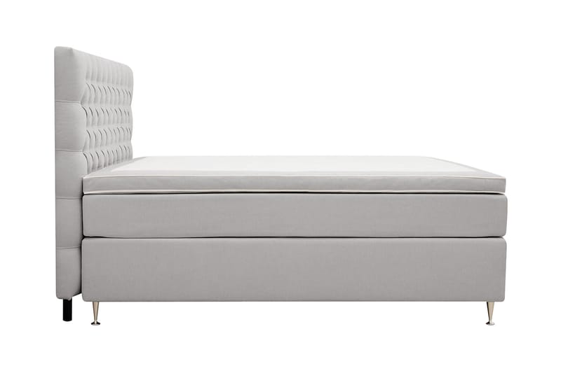 Hilton lyx Komplett Sängpaket 180x200 cm Kontinentalsäng med knappad sänggavel - Grå - Möbler - Säng - Kontinentalsäng