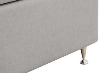 Hilton lyx Komplett Sängpaket 180x200 cm Kontinentalsäng med knappad sänggavel - Grå - Möbler - Säng - Kontinentalsäng