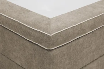 Hilton Lyx Komplett Sängpaket 180x200 cm Kontinentalsäng med knappad sänggavel i chenille - Brun - Möbler - Säng - Kontinentalsäng