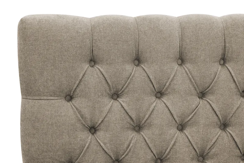 Hilton Lyx Komplett Sängpaket 180x200 cm Kontinentalsäng med knappad sänggavel i chenille - Brun - Möbler - Säng - Kontinentalsäng