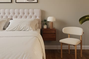Hilton lyx Komplett Sängpaket 180x200 cm Kontinentalsäng med knappad sänggavel i sammet - Beige - Möbler - Säng - Kontinentalsäng