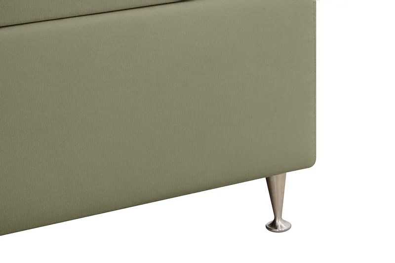 Hilton Lyx Komplett Sängpaket 180x200 cm Kontinentalsäng med knappad sänggavel i sammet - Olivgrön - Möbler - Säng - Kontinentalsäng