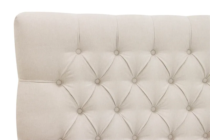 Hilton Lyx Komplett Sängpaket 180x200 cm Kontinentalsäng med knappad sänggavel - Ljusbeige - Möbler - Säng - Kontinentalsäng