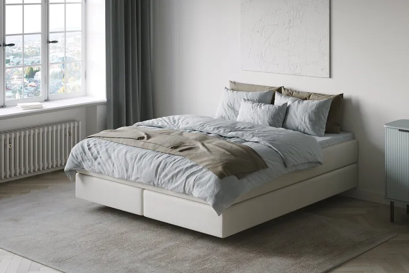 Hilton Svävande Komplett Sängpaket 180x200 utan bäddmadrass - Vit - Möbler - Säng - Ramsäng