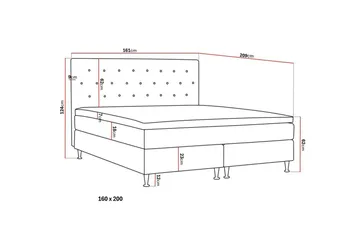 Hilton Plus Komplett Sängpaket 160x200 cm - Ljusbeige - Möbler - Säng - Kontinentalsäng