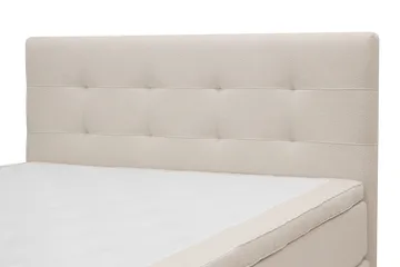 Hilton Premium Komplett Sängpaket 160x200 cm Kontinentalsäng med Sänggavel - Ljusbeige Bouclé - Möbler - Säng - Kontinentalsäng