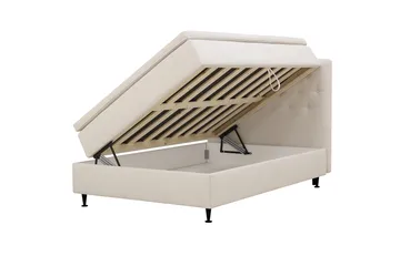 Hilton Plus Komplett Sängpaket med Förvaring 120x200 cm - Ljusbeige - Möbler - Säng - Säng med förvaring