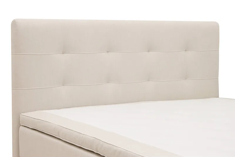 Hilton Premium Komplett Sängpaket 180x200 cm Kontinentalsäng med Sänggavel - Ljusbeige Tyg - Möbler - Säng - Kontinentalsäng