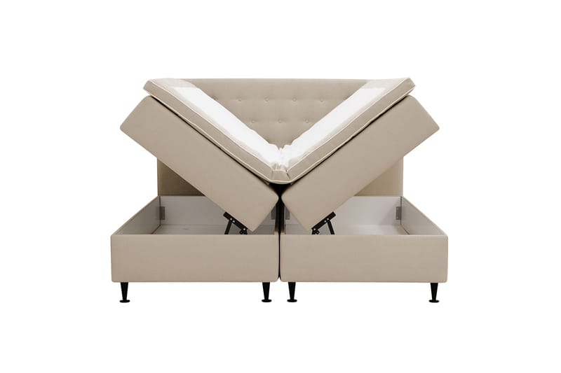 Hilton Plus Komplett Sängpaket med Förvaring 160x200 cm - Beige - Möbler - Säng - Enkelsäng