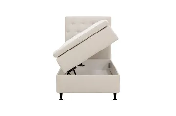 Hilton Plus Komplett Sängpaket med Förvaring 90x200 cm - Ljusbeige - Möbler - Säng - Säng med förvaring