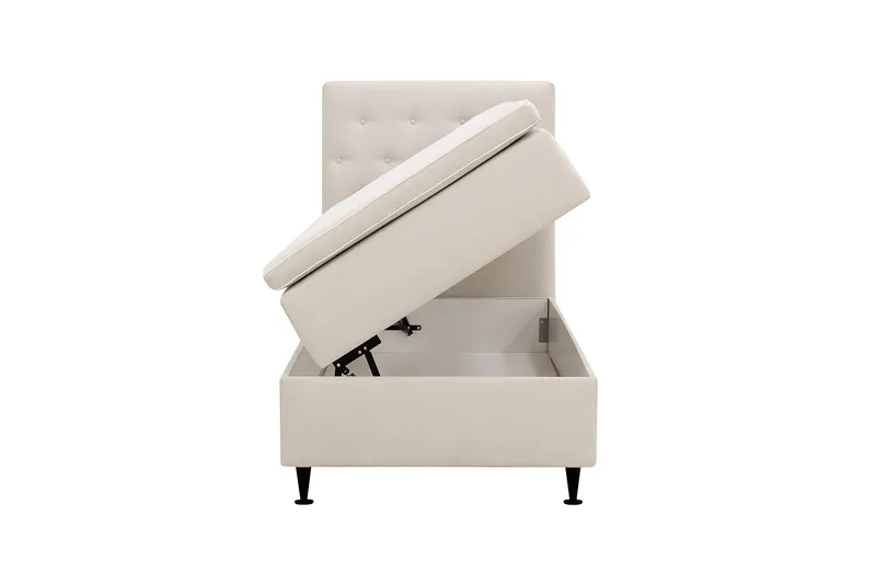 Hilton Plus Komplett Sängpaket med Förvaring 90x200 cm - Ljusbeige - Möbler - Säng - Säng med förvaring