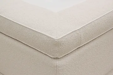 Hilton Premium Komplett Sängpaket 160x200 cm Kontinentalsäng med Sänggavel - Ljusbeige Bouclé - Möbler - Säng - Kontinentalsäng