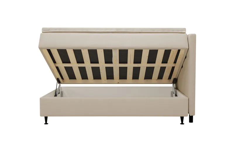 Hilton Plus Komplett Sängpaket med Förvaring 140x200 cm - Beige - Möbler - Säng - Enkelsäng