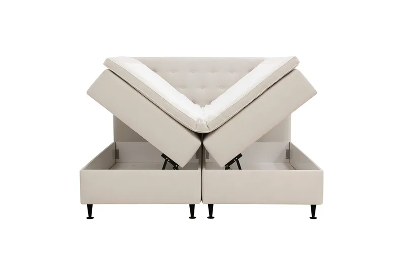 Hilton Plus Komplett Sängpaket med Förvaring 180x200 cm - Ljusbeige - Möbler - Säng - Säng med förvaring