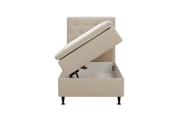 Hilton Plus Komplett Sängpaket med Förvaring 90x200 cm - Beige - Möbler - Säng - Enkelsäng