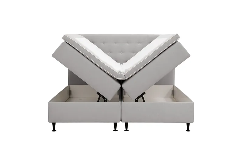 Hilton Plus Komplett Sängpaket med Förvaring 160x200 cm - Grå - Möbler - Säng - Säng med förvaring