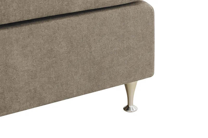 Hilton Premium Komplett Sängpaket 180x200 cm Kontinentalsäng med Sänggavel - Ljusbrun Tyg - Möbler - Säng - Kontinentalsäng