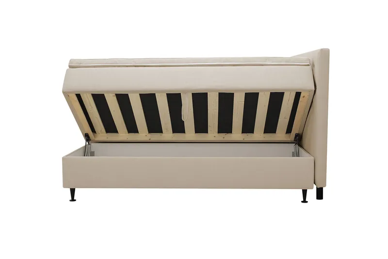 Hilton Plus Komplett Sängpaket med Förvaring 180x200 cm - Beige - Möbler - Säng - Enkelsäng