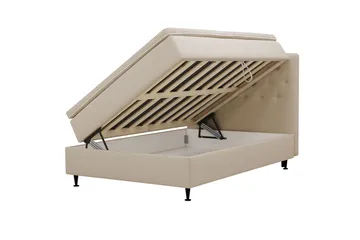 Hilton Plus Komplett Sängpaket med Förvaring 140x200 cm - Beige - Möbler - Säng - Enkelsäng
