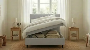 Hilton Plus Komplett Sängpaket med Förvaring 140x200 cm - Grå - Möbler - Säng - Säng med förvaring