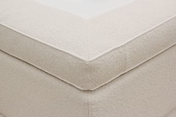 Hilton Premium Komplett Sängpaket 160x200 cm Kontinentalsäng med Sänggavel - Ljusbeige Bouclé - Möbler - Säng - Kontinentalsäng