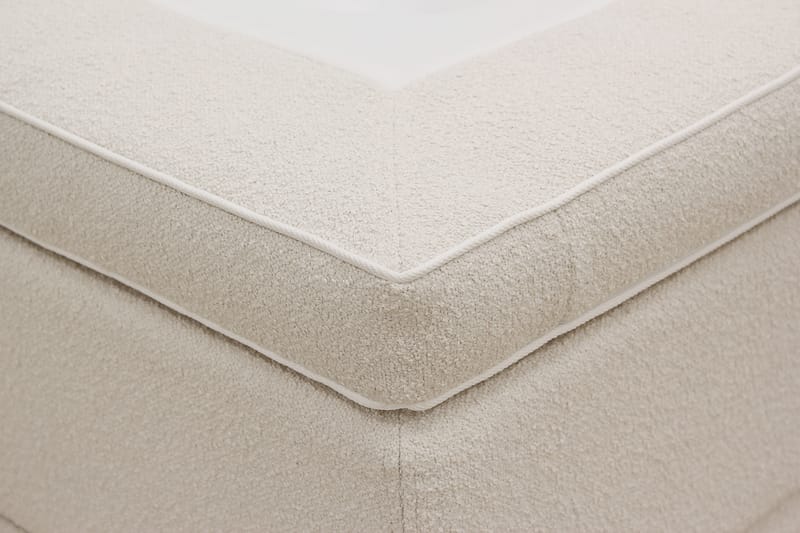 Hilton Premium Komplett Sängpaket 180x200 cm Kontinentalsäng med Sänggavel - Ljusbeige Bouclé - Möbler - Säng - Kontinentalsäng